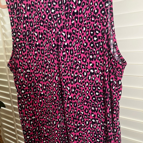 Dear Scarlett Pink Navy Leopard Print Tank Top - Picture 5 of 5
